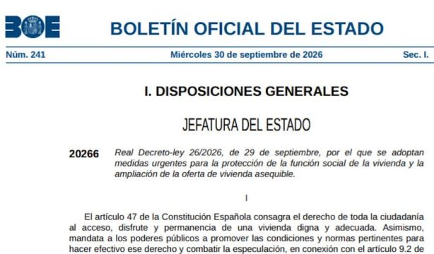 El BOE solo publica el decreto que prohíbe desahucios y retrasa el de la renovación de alquileres