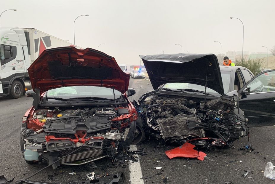 12.02.2020 Accidente de tráfico en la M 45. Foto: EuropaPress 