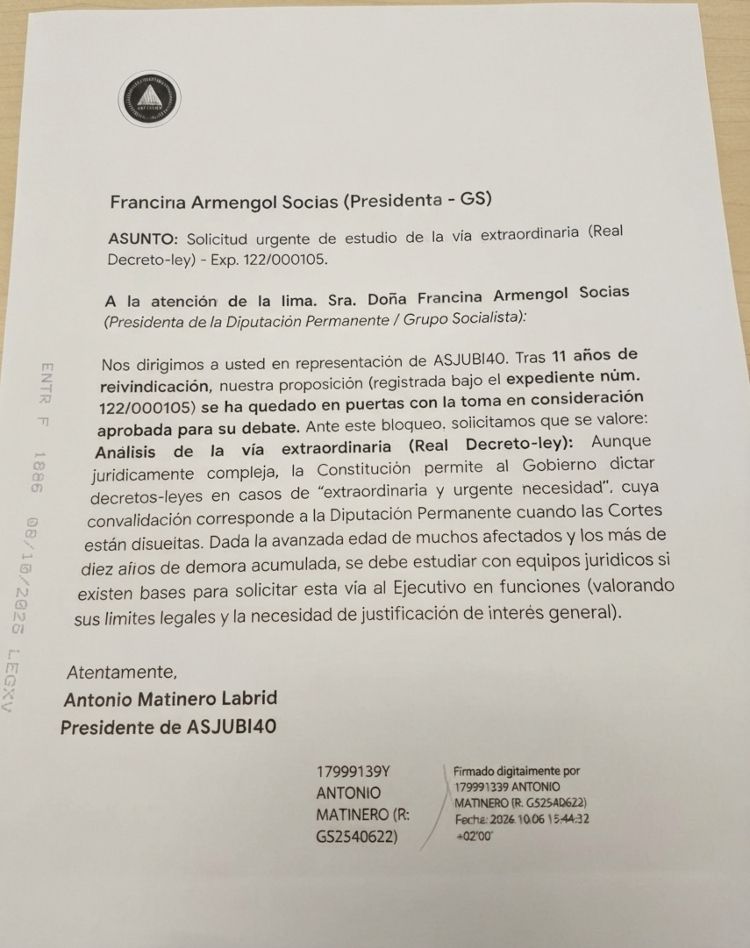 asjubi40 registro escrito congreso