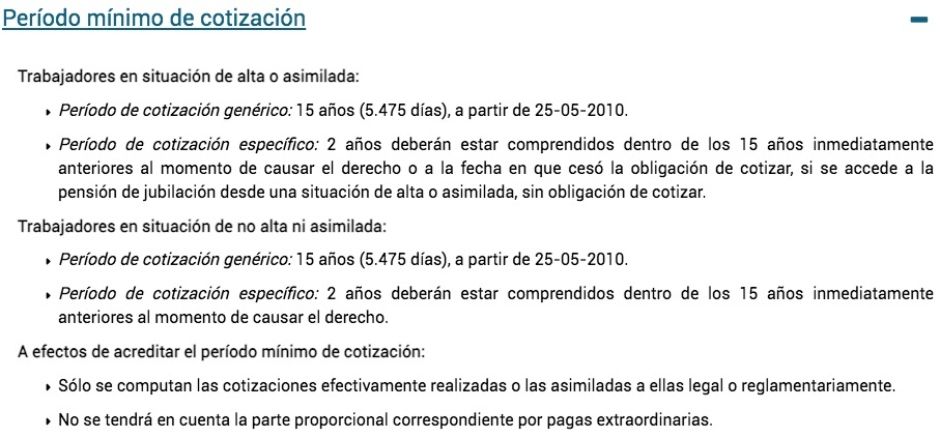periodo minimo de cotizacion 15 años periodo minimo de cotizacion 15 años
