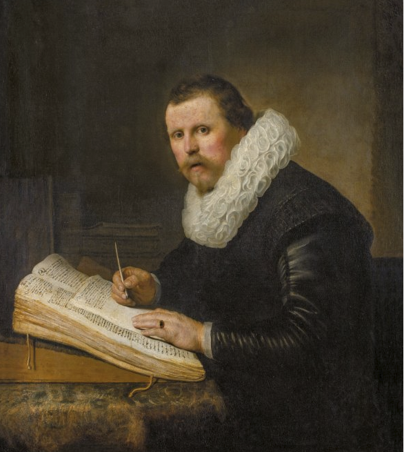 Rembrandt  Retrato de un hombre en un escritorio
