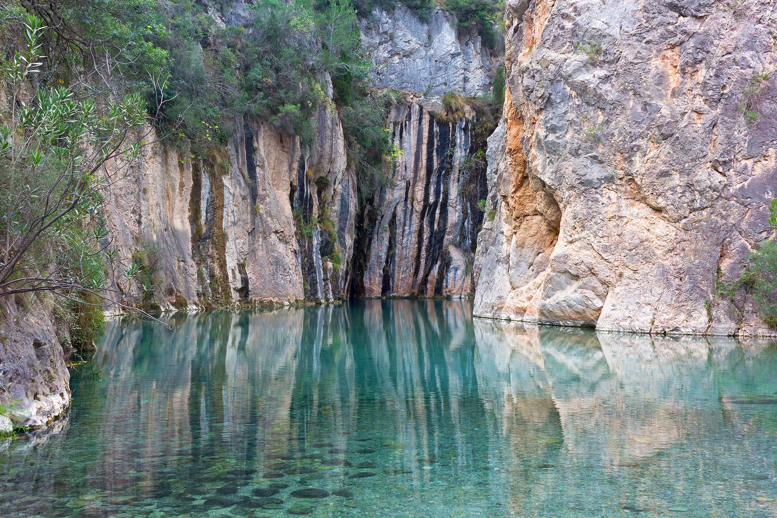 Piscinas naturales de aguas termales en Montanejos