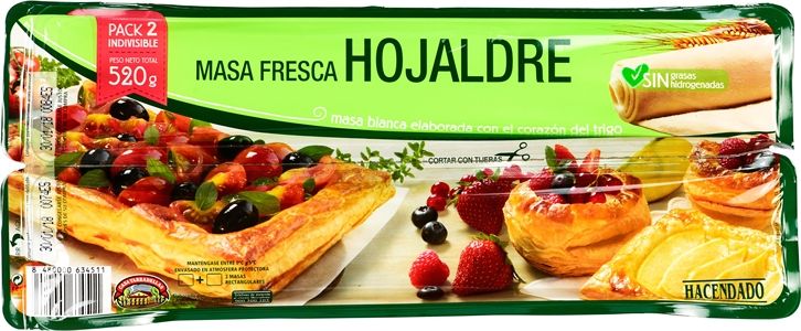 Masa de hojaldre Mercadona