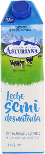 Leche semidesnatada Central Lechera Asturiana