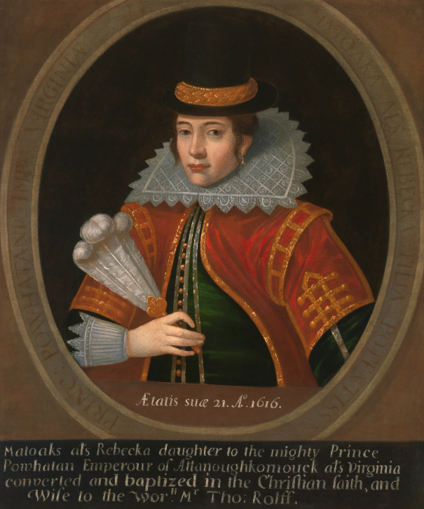 Retrato de Pocahontas 1616