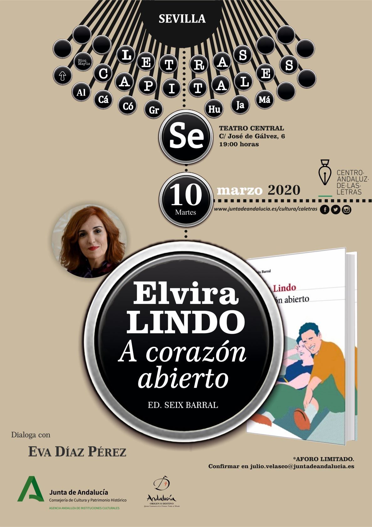 EuropaPress 2695519 sevilla nota prensa consejeria cultura cal presenta nueva novela elvira