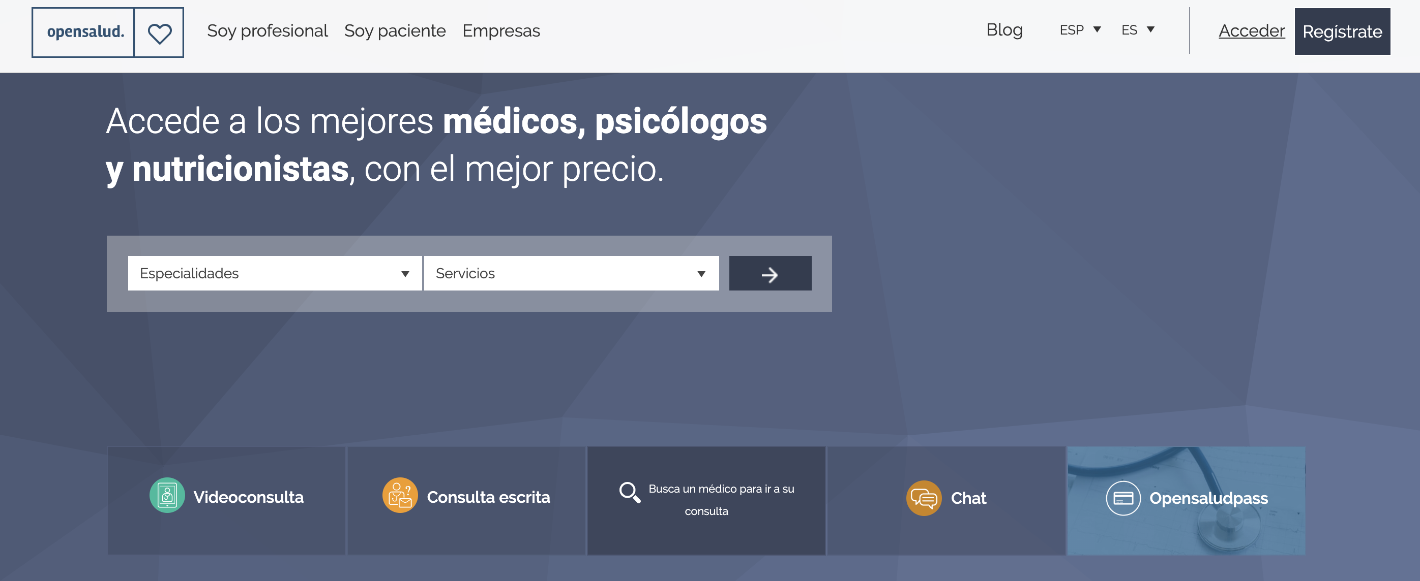 Pagina web de Open Salud