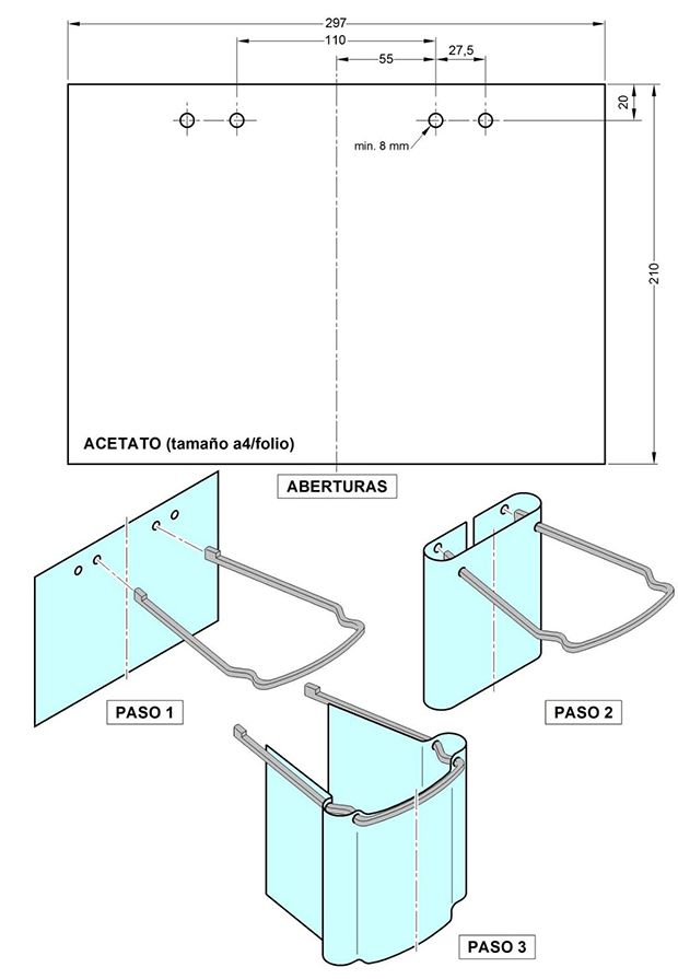 Plantilla máscaras de acetato