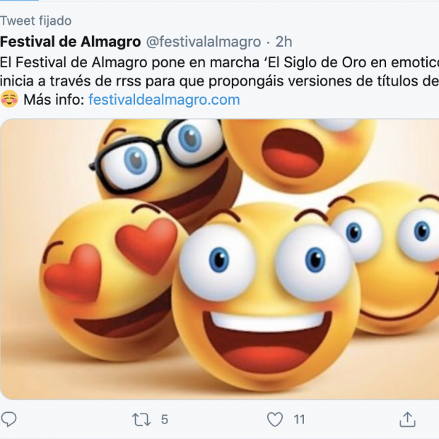 El Festival de Almagro pone en marcha en sus redes sociales 'El Siglo de Oro en emoticonos'