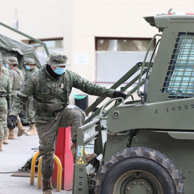 Militares españoles en el estado de alarma. Foto: EuropaPress