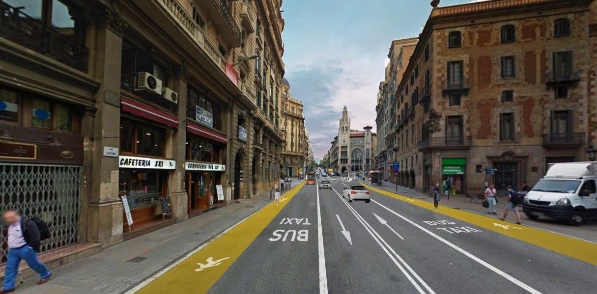 Coronavirus: Barcelona destinará los carriles laterales de la Gran Via y la Diagonal a peatones