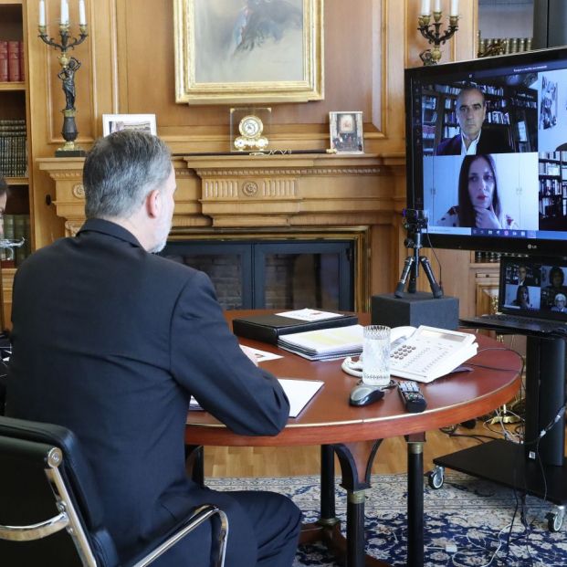 Reunión de los Reyes con la Plataforma del Voluntariado. Foto: Europa Press