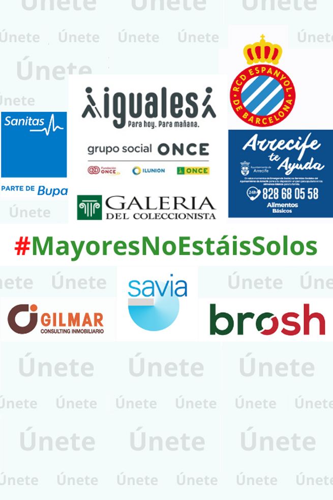 #MayoresNoEstáisSolos: Sanitas, ONCE, Galería Coleccionista, Gilmar, Brosh, Savia, Arrecife, Bupa