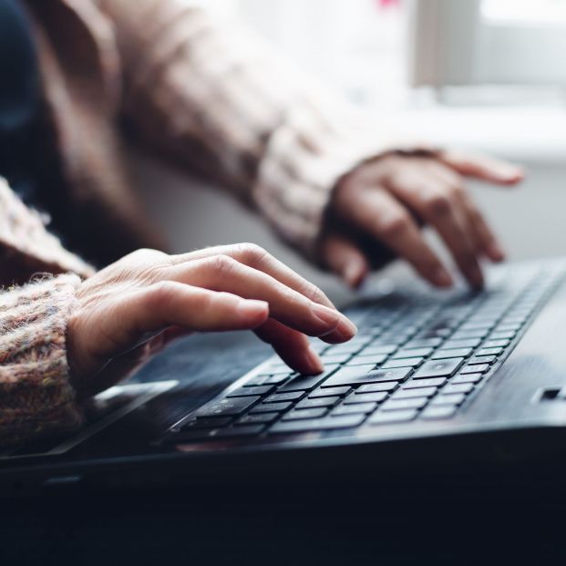 bigstock Woman Working On Laptop From H 354464249