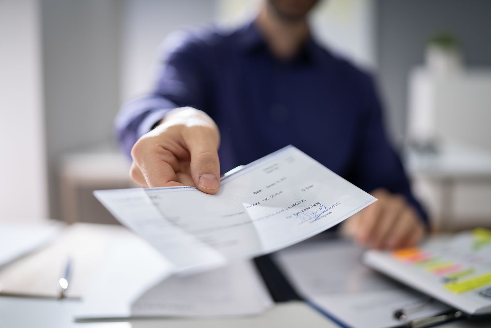 bigstock Businessperson Hands Giving Ch 344136691