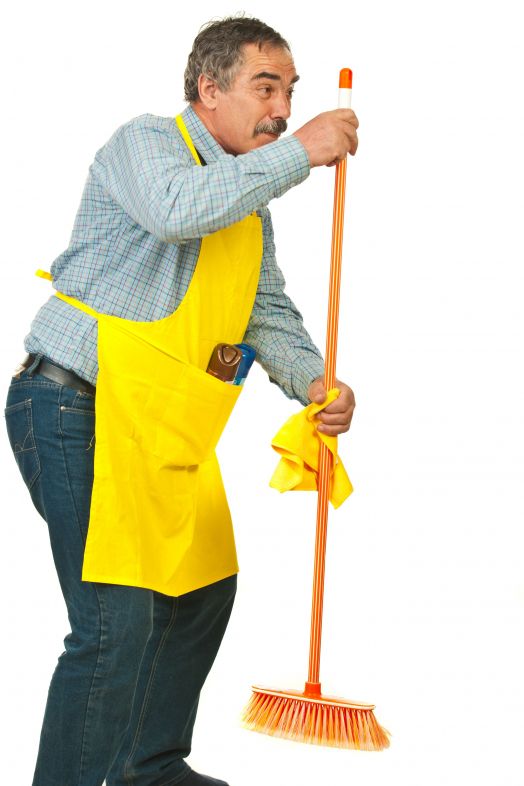 bigstock Senior Man Dancing With Broom 31419170