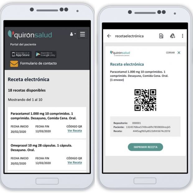 Receta electrónica privada en el portal Mi Quirónsalud