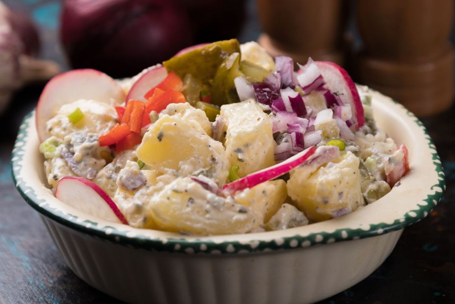 bigstock Potato salad with pickles oni 368547421