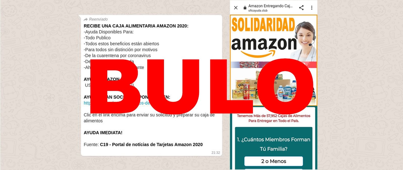 Amazon no está regalando cajas de alimentos por la cuarentena: ¡Es una estafa!