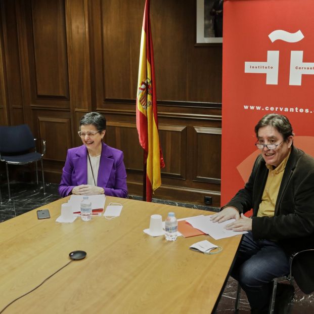 ARANCHA GONZÁLEZ LAYA VISITA EL INSTITUTO CERVANTES-Foto: Europa Press