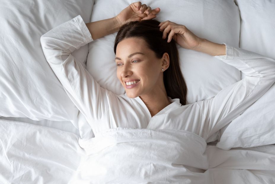 Millennial Woman In White Pyja 