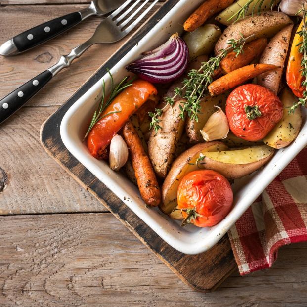 bigstock Oven Roasted Vegetables With S 325880194