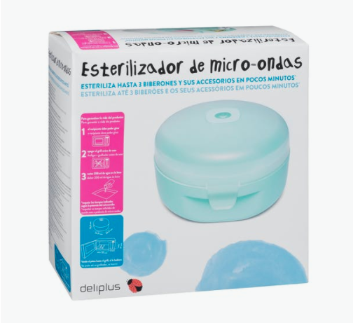 Esterilizador de microondas Deliplus para biberones y accesorios