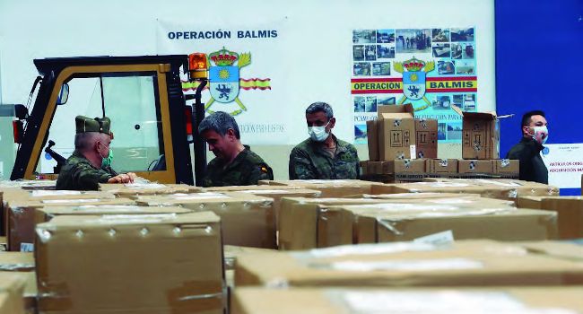 Logística Balmis. Foto: Ministerio de Defensa Logística Balmis. Foto: Ministerio de Defensa