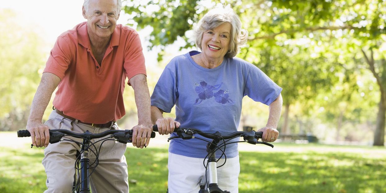 bigstock Senior Couple On Bicycles 3916883