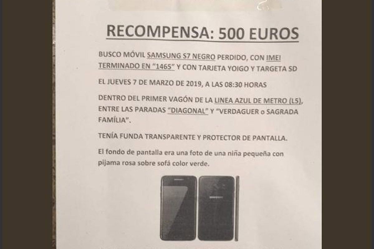 Un hombre ofrece 500 euros de recompensa por recuperar un móvil con las fotos de su hija