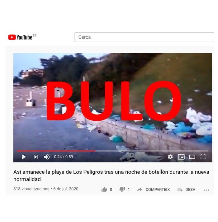 La playa de Los Peligros en Santander NO está llena de basura y mascarillas: es un bulo