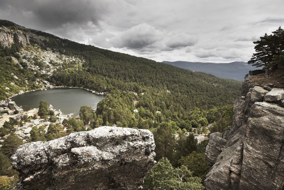 bigstock Landscape With Lake And Pine F 85926323