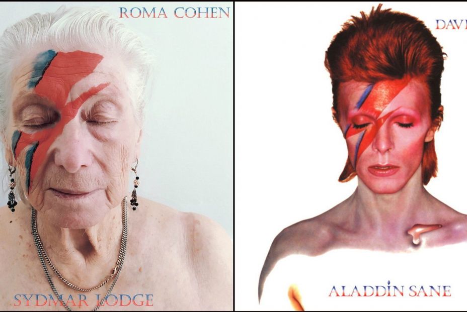 Roma Cohen se maquilla el rayo que lució David Bowie en Aladdin Sane Roma Cohen se maquilla el rayo que lució David Bowie en Aladdin Sane