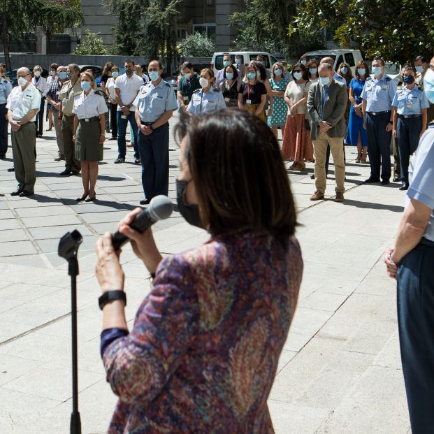 EL MINISTERIO DE DEFENSA RINDE HOMENAJE A LOS FALLECIDOS POR COVID-19 CON UN MINUTO DE SILENCIO- Foto: Europa Press