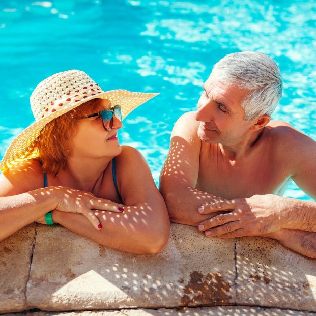 bigstock Senior Couple Relaxing In Swim 289295923
