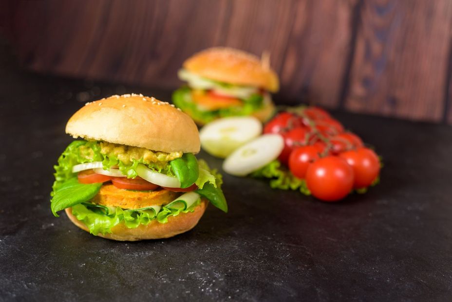 bigstock Vegetarian Hamburger With Lent 360503860