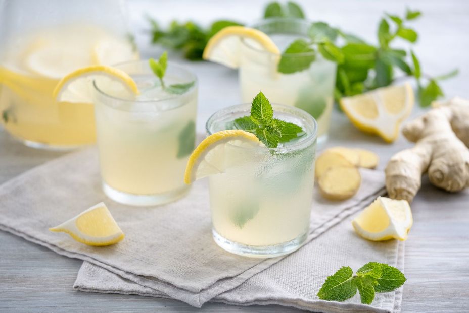 bigstock Lemonade with ginger and mint  318611245