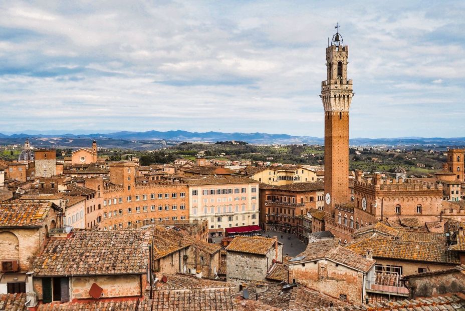 bigstock Aerial View Of Piazza Del Camp 354145004