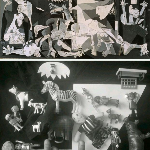 'Guernica' de Picasso (Joel Rubio y su madre Eva Martínez)