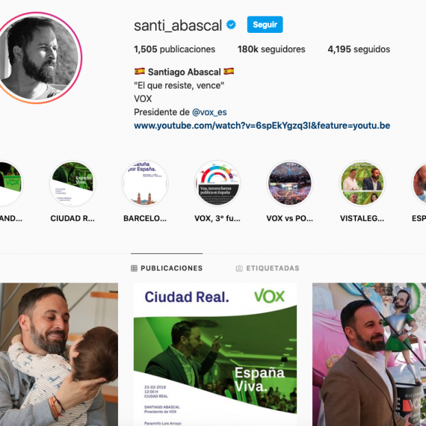 Instagram de Santiago Abascal