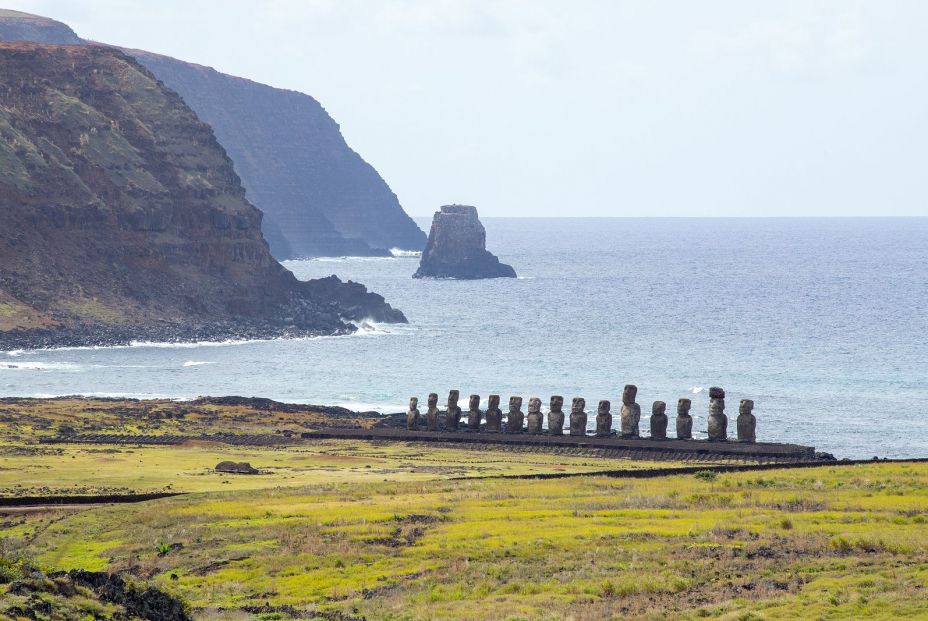 bigstock View Of Ahu Tongariki And The  340096888