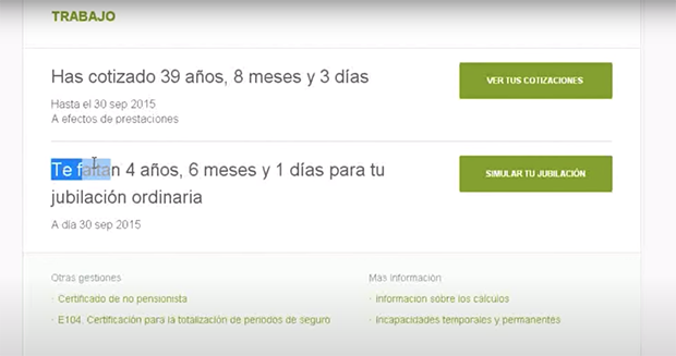 Simulador de jubilación de la Seguridad Social