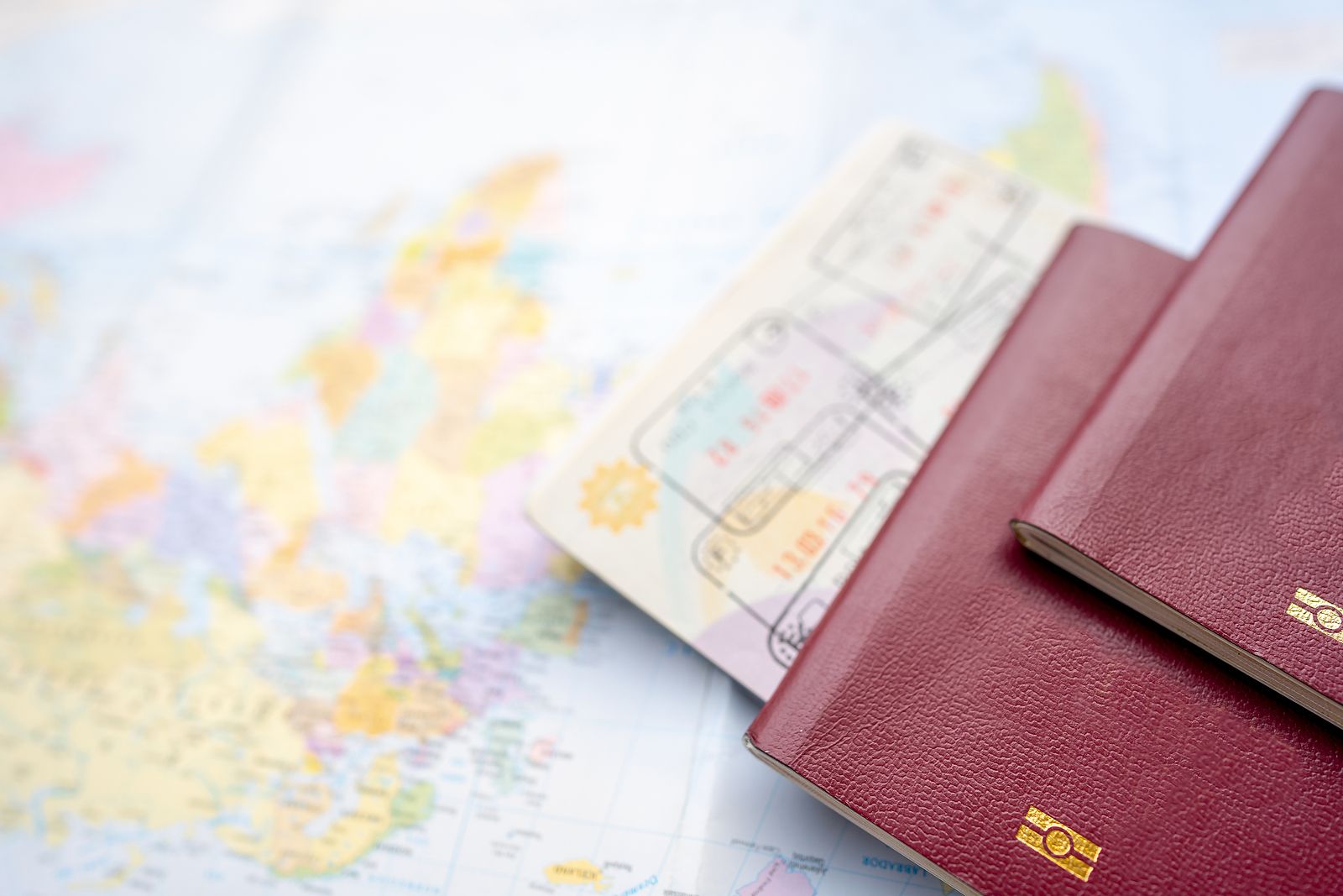 bigstock Passport On A Map Of The World 333006832