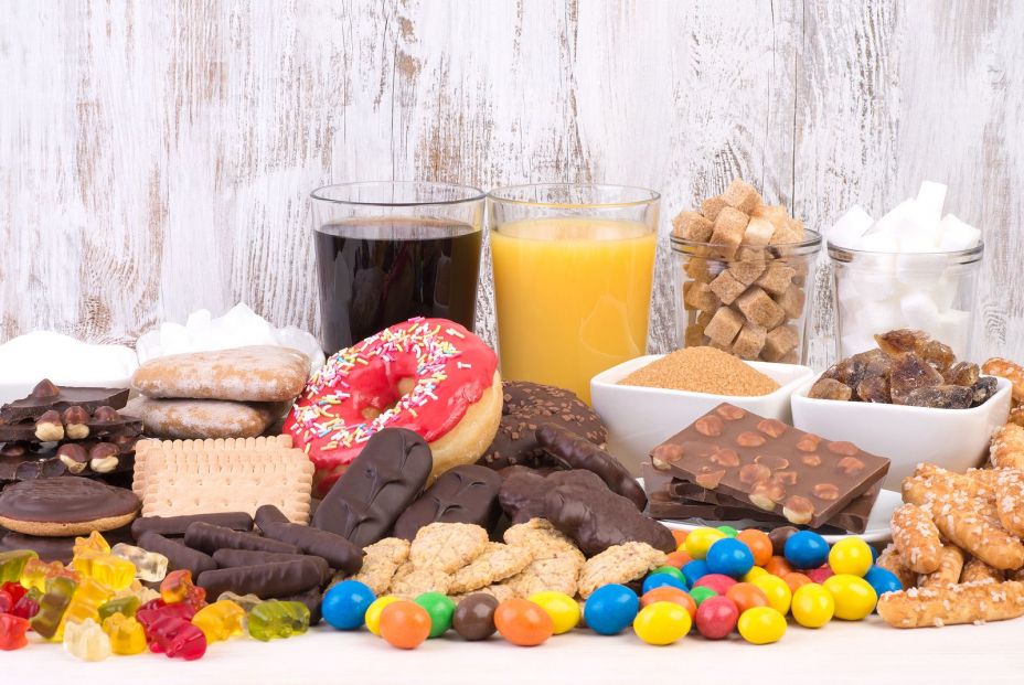 bigstock Food containing a lot of sugar 223357846