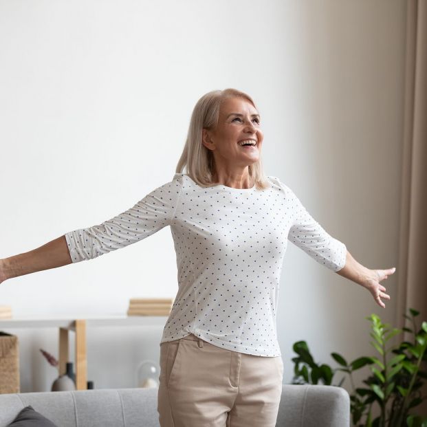 bigstock Smiling Older Woman Feeling Th 357105509
