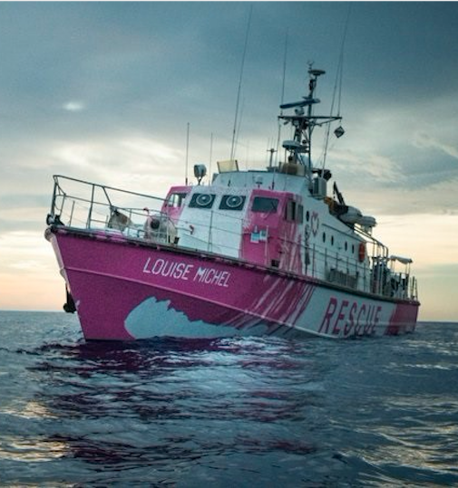 El grafitero 'Banksy' financia un barco de rescate de migrantes en el Mediterráneo