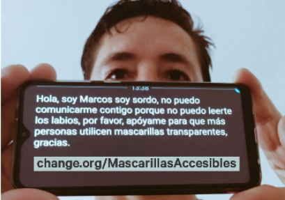 ogra 70.000 firmas pidiendo la homologación de mascarillas transparentes