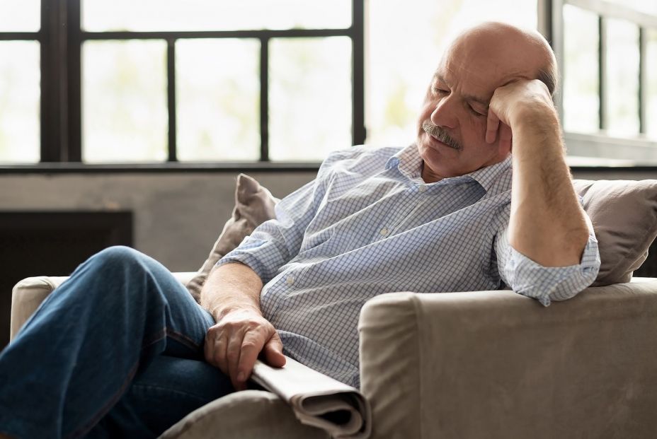 bigstock Tired Senior Hispanic Man Slee 320805376