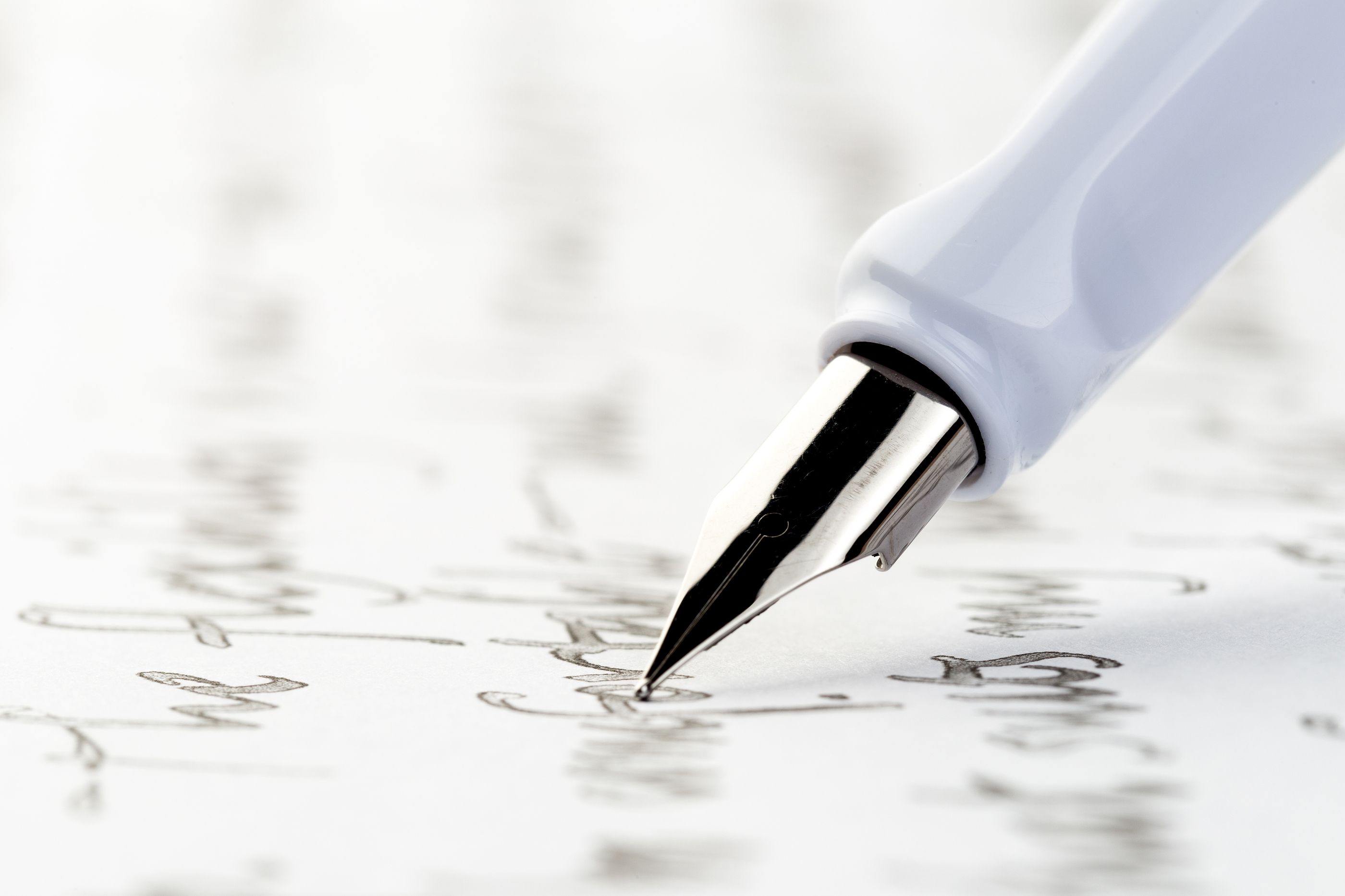 bigstock White Fountain Pen Writing A L 295002112