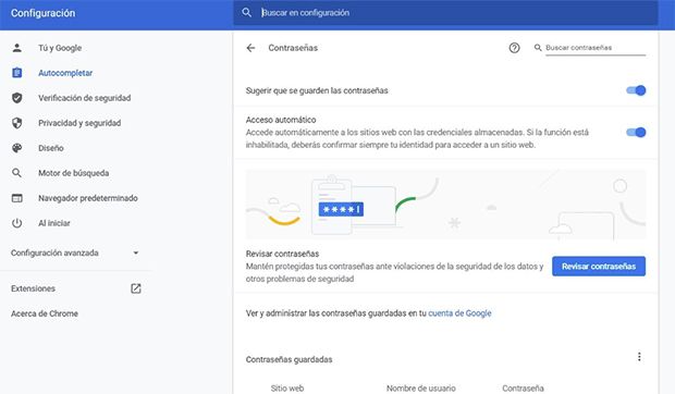 Google contrasenas